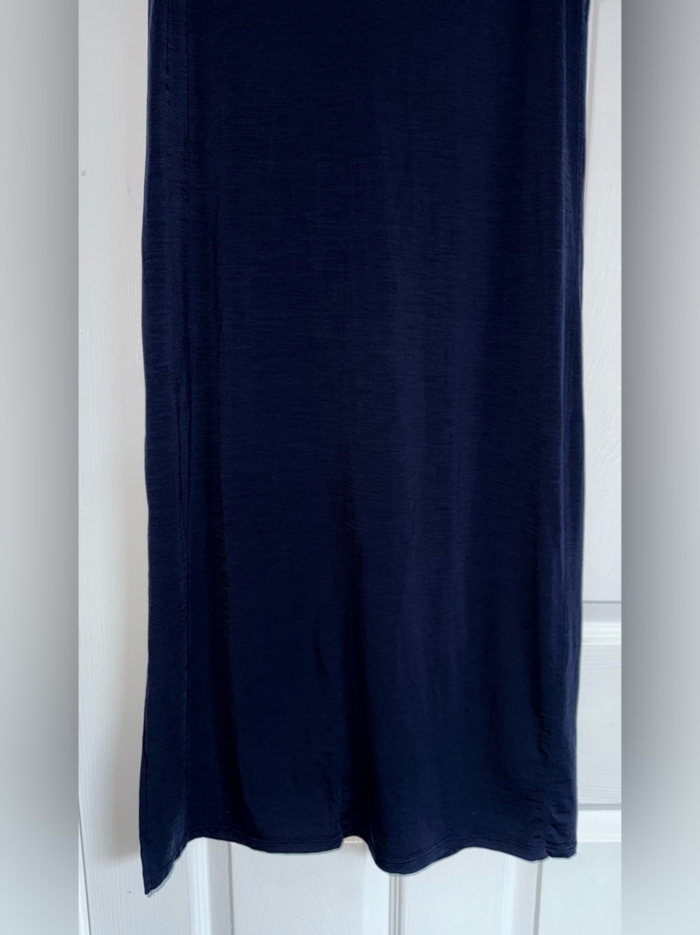 Unbound Merino Wool Navy Blue Scoop Travel Midi Stretch Lightweight Tank Dress S - Picture 10 of 12